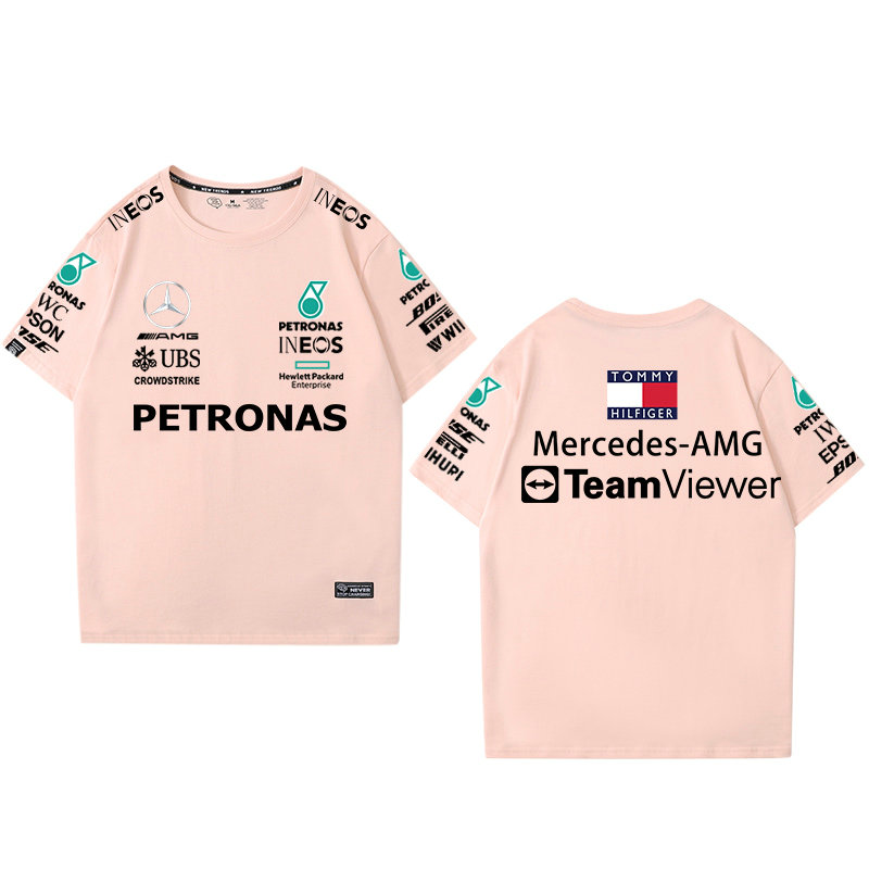 T-Shirt Mercedes AMG Petronas Motorsport TeamViewer Homme Manche Courte